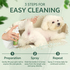 Premium USA imported dog rear end odor eliminator spray bottle.