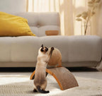 Vistora wooden cat fun play scratcher board top view emphasizing thickened base stability