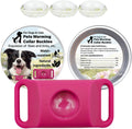 FurSure Dog Pendant Flea and Tick Tag front view pink silicone collar attachment
