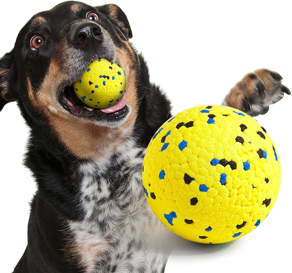 Kimee Dog Balls Tennis Ball Toys Dog Toys for Aggressive Chewers Durable Teething Chew Toys Water Toy Fetch Ball for Large Medium Small Dog and Puppies (4 Balls) - Image 10