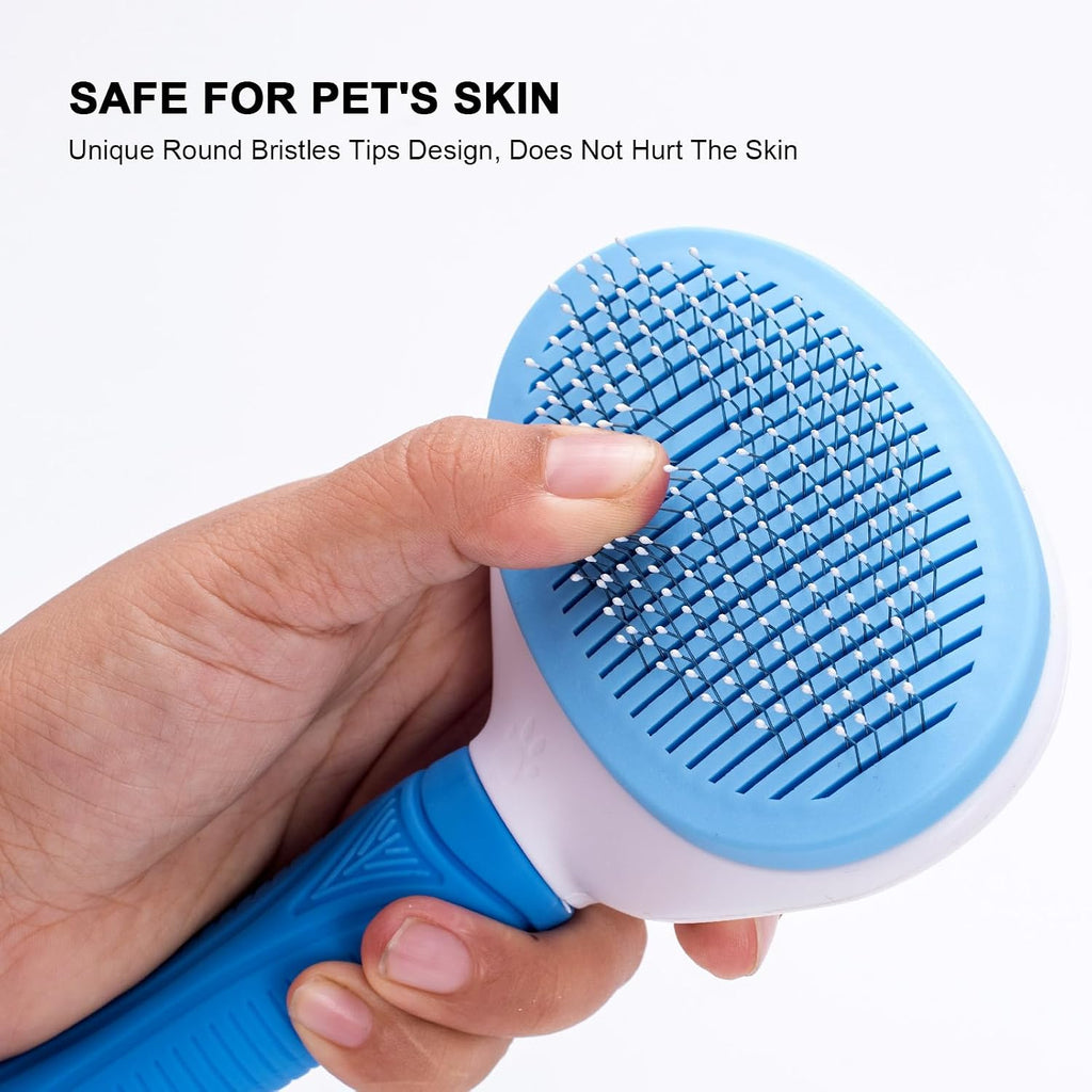 Retracted bristle position demonstrating easy hair removal clean up feature