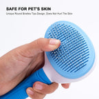 Retracted bristle position demonstrating easy hair removal clean up feature