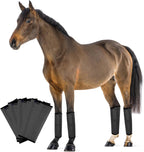 FOXLVDA Horse Fly Boots - Fly Boots for Horses Set of 4, Comfortable Horse Leggings, Mesh Material Design with Metal Support Bars for Reduces Stomping & Leg Fatigue (4, Green, Large) - Image 14