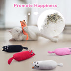 Close up of Legendog cotton linen catnip chew toys for cats.