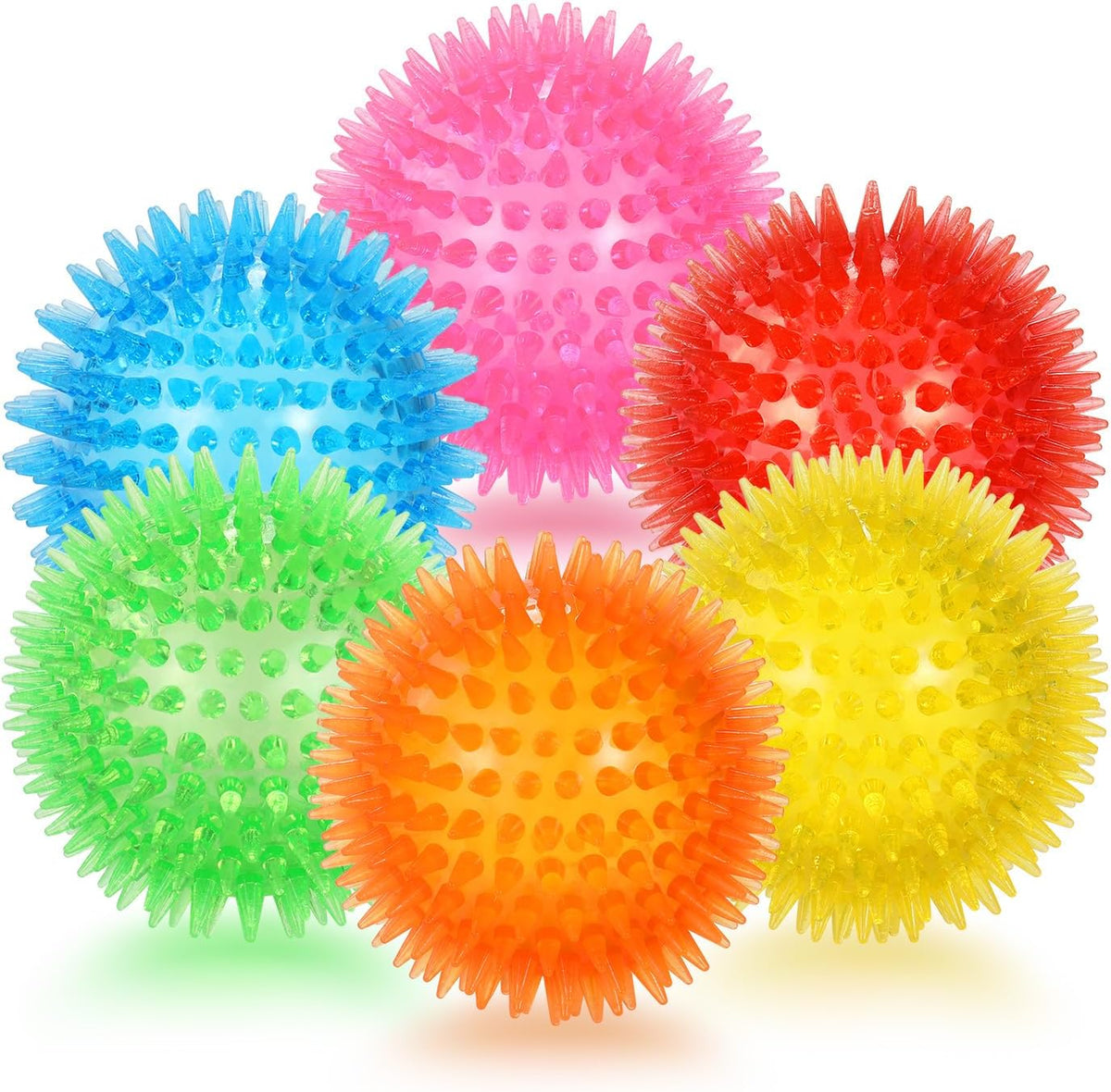 petizer 6 Pack 2.5" Squeaky Dog Toy Balls, Floating Dogs Pool Balls, Spiky Dog Balls, Durable Interactive Fetch Toys for Puppy, Dog Chew Toys for Teething (2.5", Small Dog) - Image 12