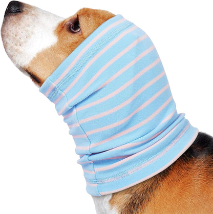 Nanaki Calming Hoodie Dog Grooming Ear Cover Anxiety Relief-No Shake Dog Ear Wrap Hematoma, Striped Head Wrap Snoods for Noise Protection, Bath, Fireworks, Thunderstorm, Blow Drying, Warm-Keeping - Image 9