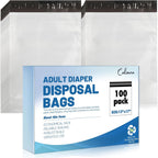 Calvana extra thick adult diaper disposal bags front view box packaging