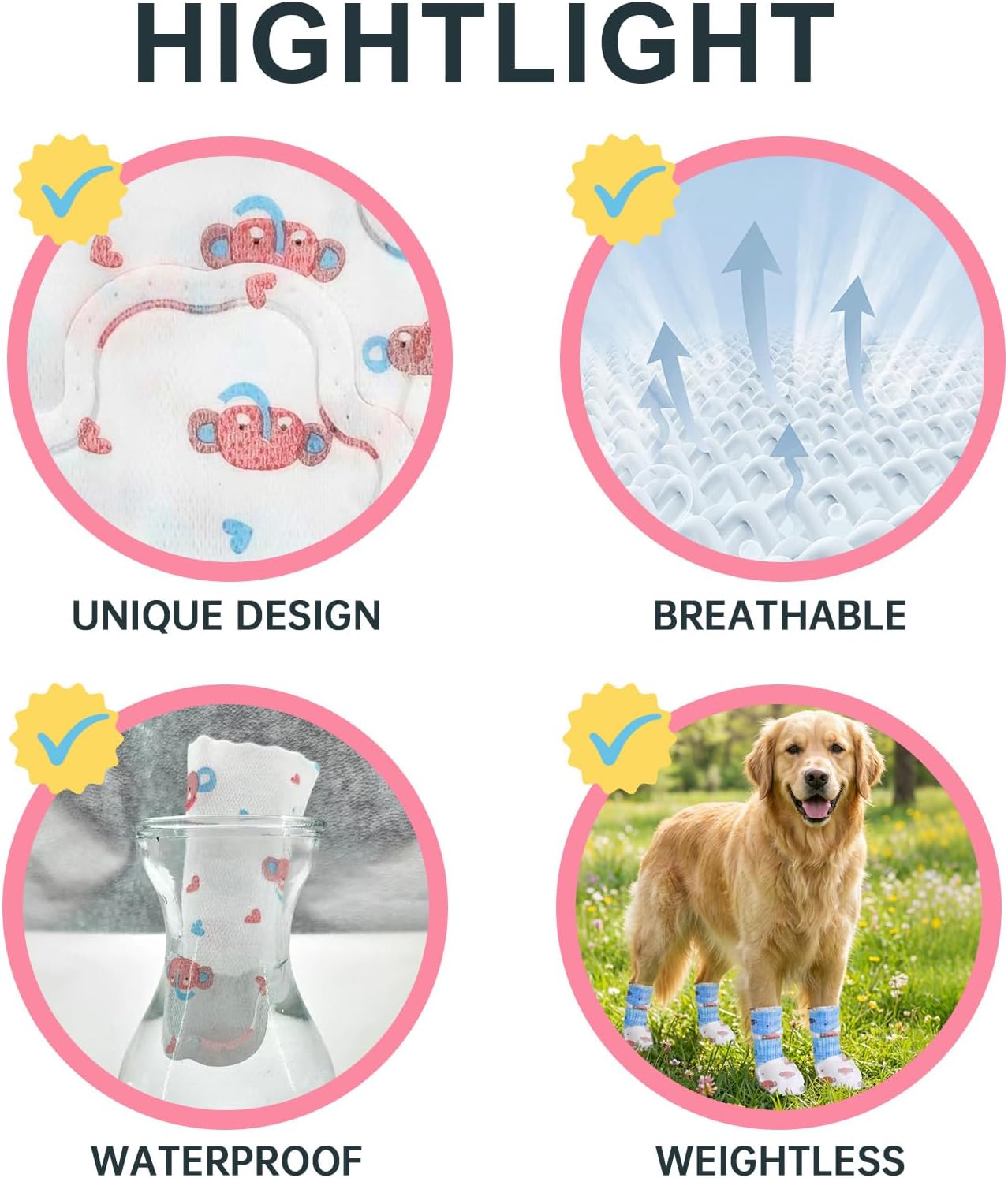 Furrtripsy dog boots showing breathable fabric texture