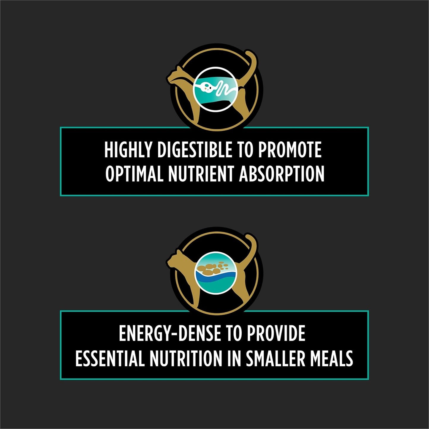 Purina Pro Plan therapeutic gastrointestinal cat food packaging showing digestive health benefits
