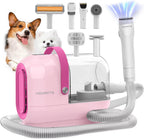 HEAPETS Dog Grooming Vacuum Kit - 3L Vacuum with 7 Tools, Low Noise Electric Clipper and Brush for Pet Shedding at Home, White - Image 10