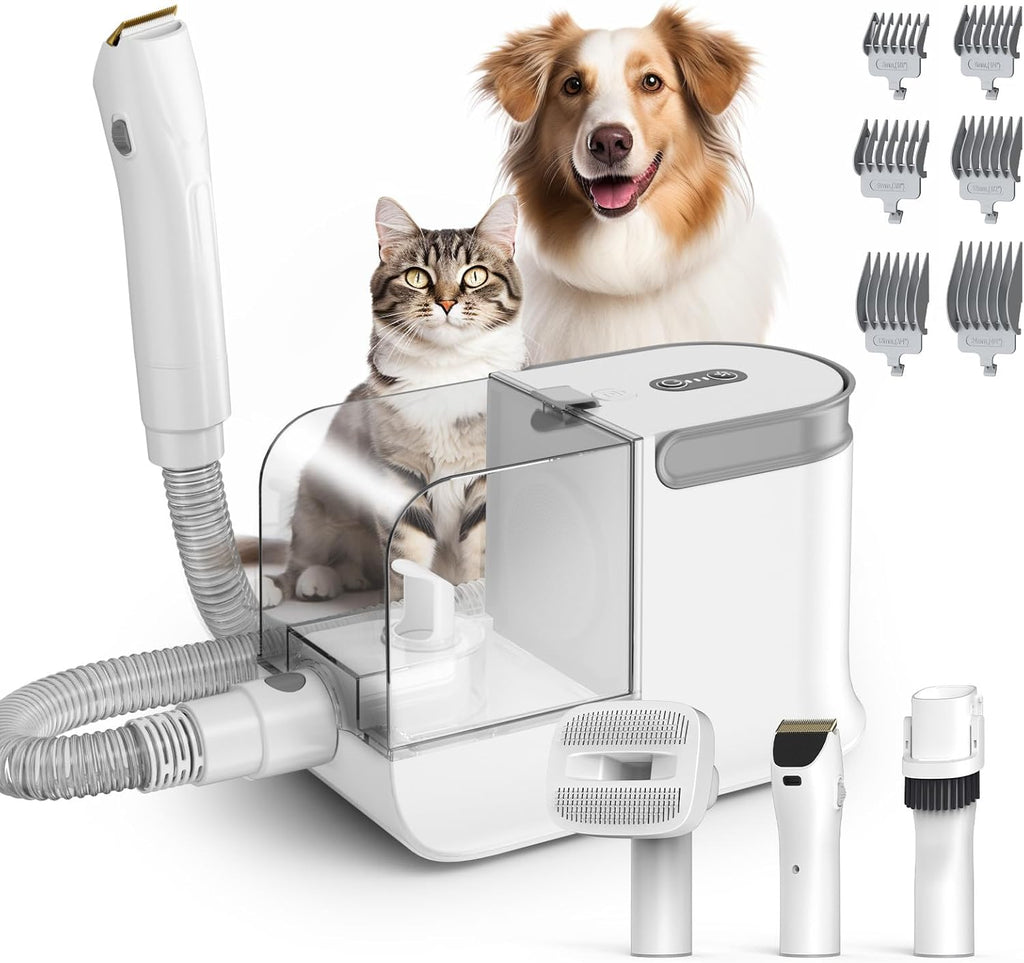 Dog Grooming Vacuum, Dog Grooming Kit, 3 Suction Modes Dog Brush Vacuum with 5 Pet Grooming Tools (Off-white) - Image 10