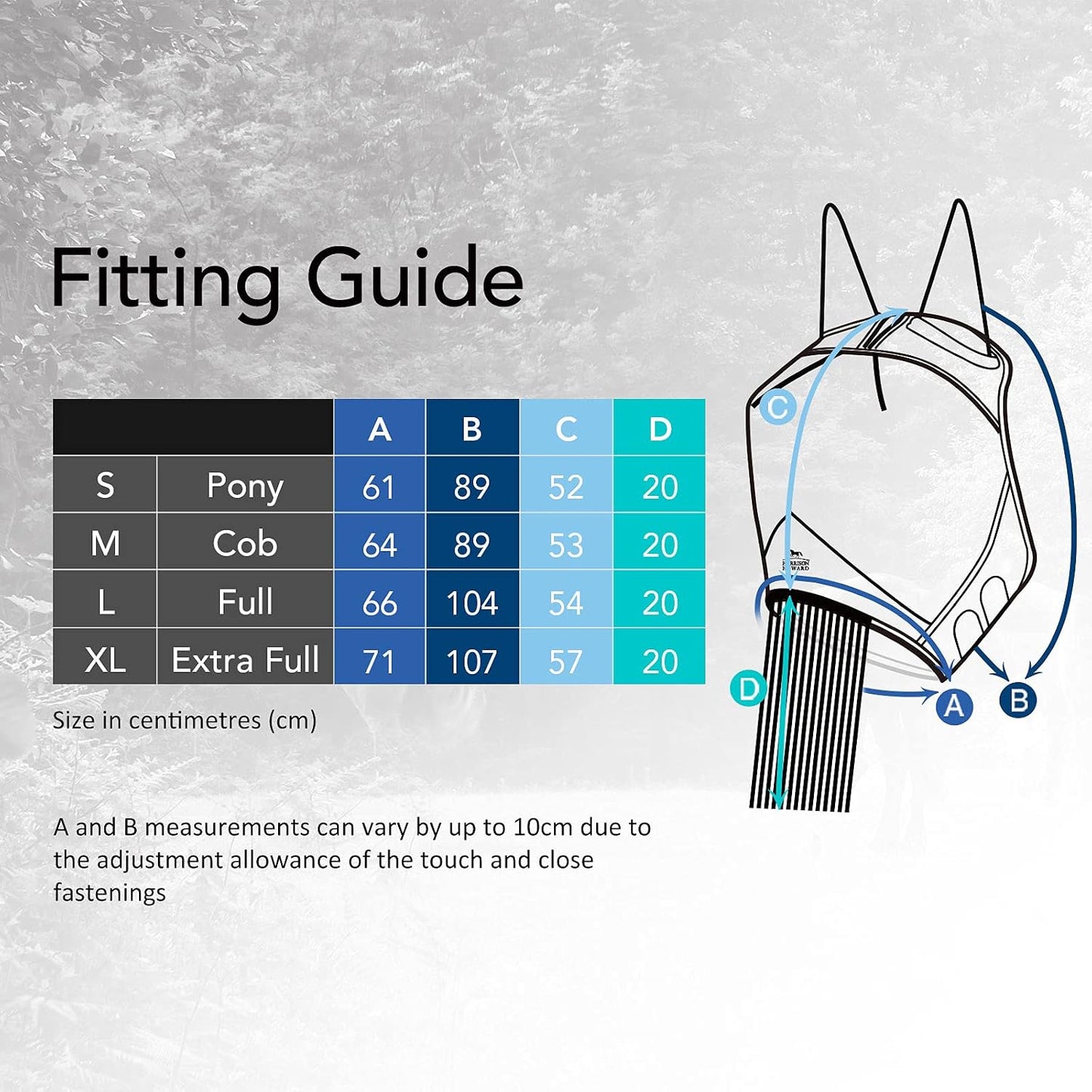 Detailed view of horse fly mask nose fringe protector