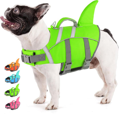Doglay Dog Shark Life Jacke,Superior Buoyancy Dog Life Vest with Rescue Handle Reflective Stripes & Shark Fin, Ripstop Pet Preserver Swim Vest for Small Medium Large Dogs - Image 9