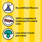 Crunchy outside and soft inside cat snack bite size pieces