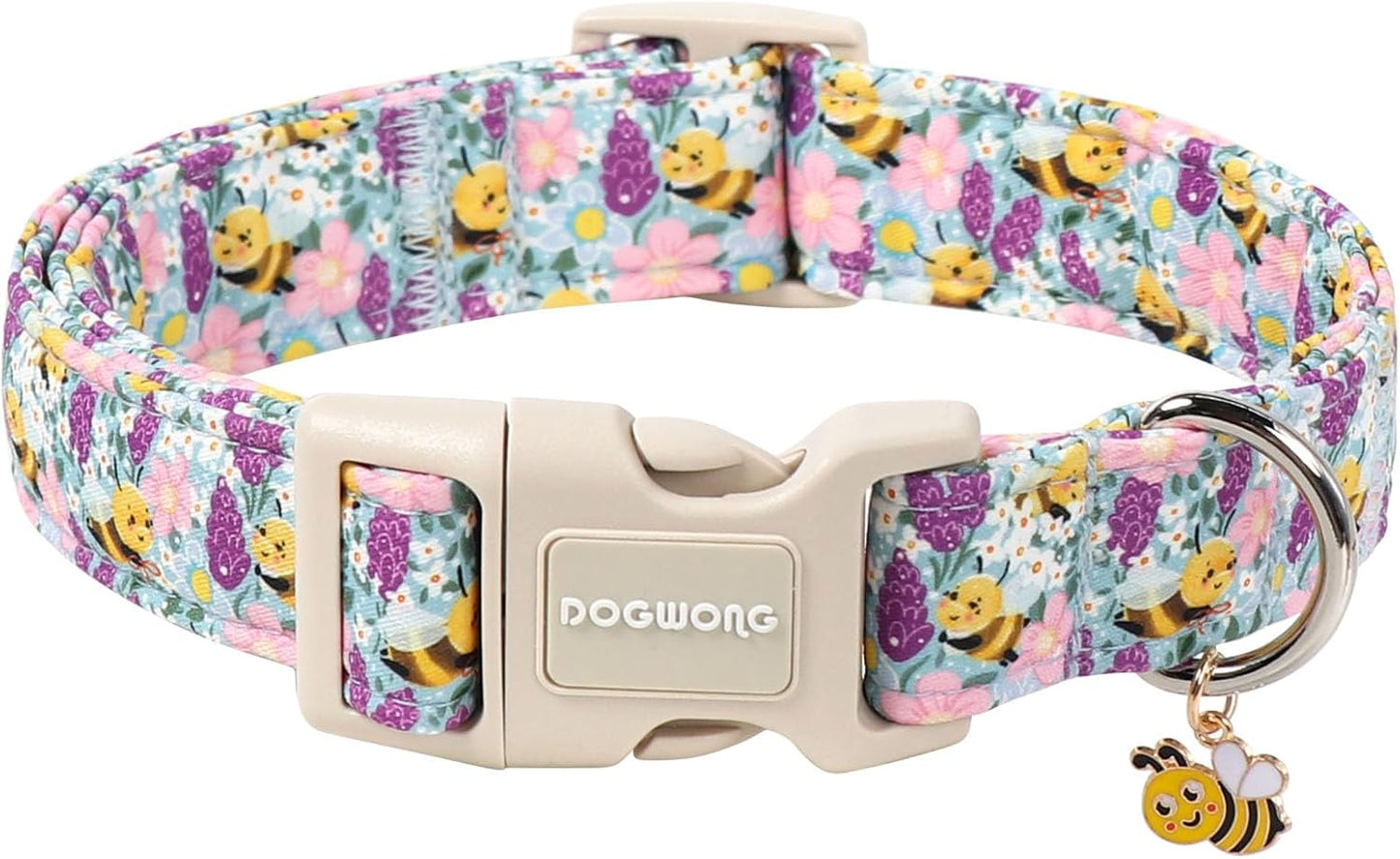 DOGWONG Girl Dog Collar for Small Dogs, Pink Checked Dog Collars, Pink Checked Dogs Collars for Small Medium Dogs, Neck 11-16 inches - Image 9