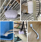 Grey color variant of MANON ROSA bird cage cleaner brush with durable dense bristles