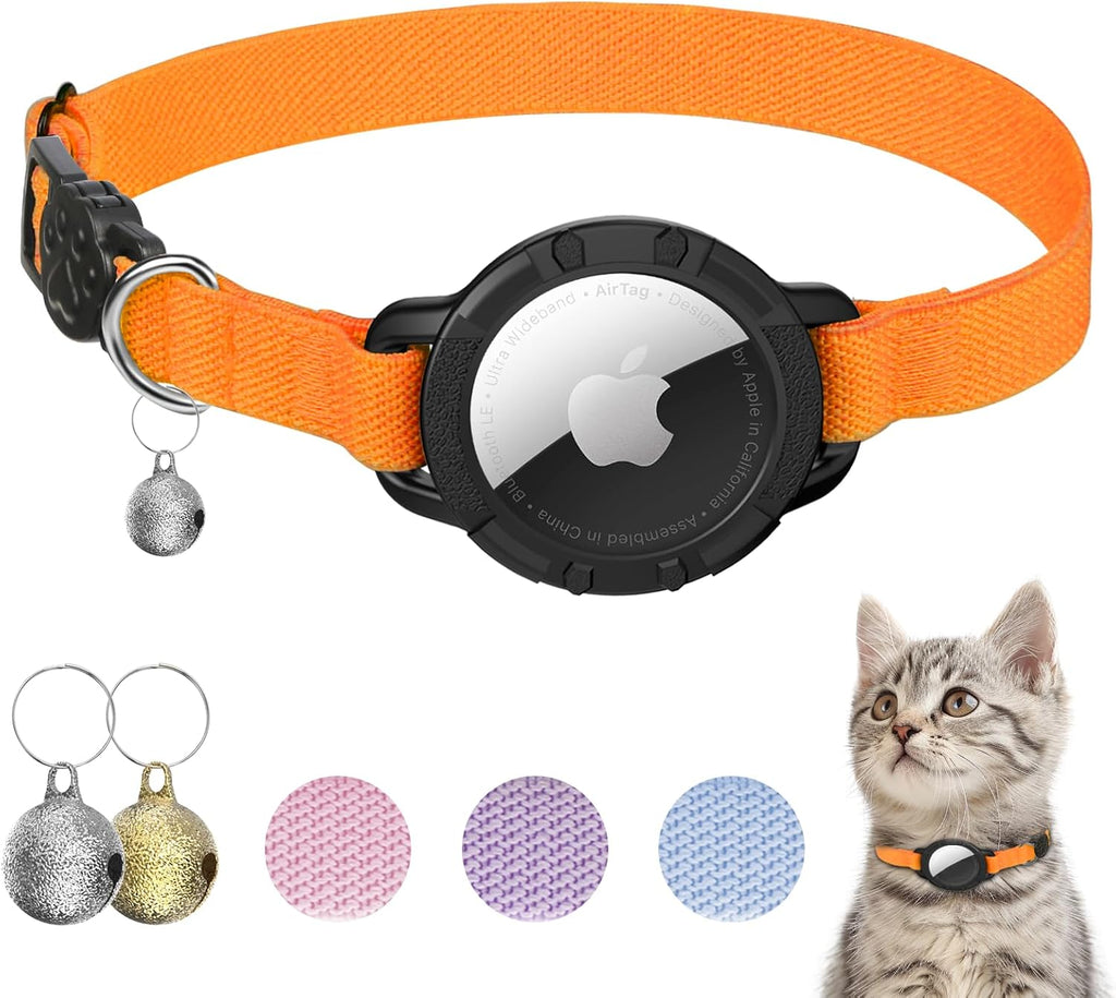 AirTag Cat Collars, Stretchy Collar with Air Tag Holder and Bell - Image 13
