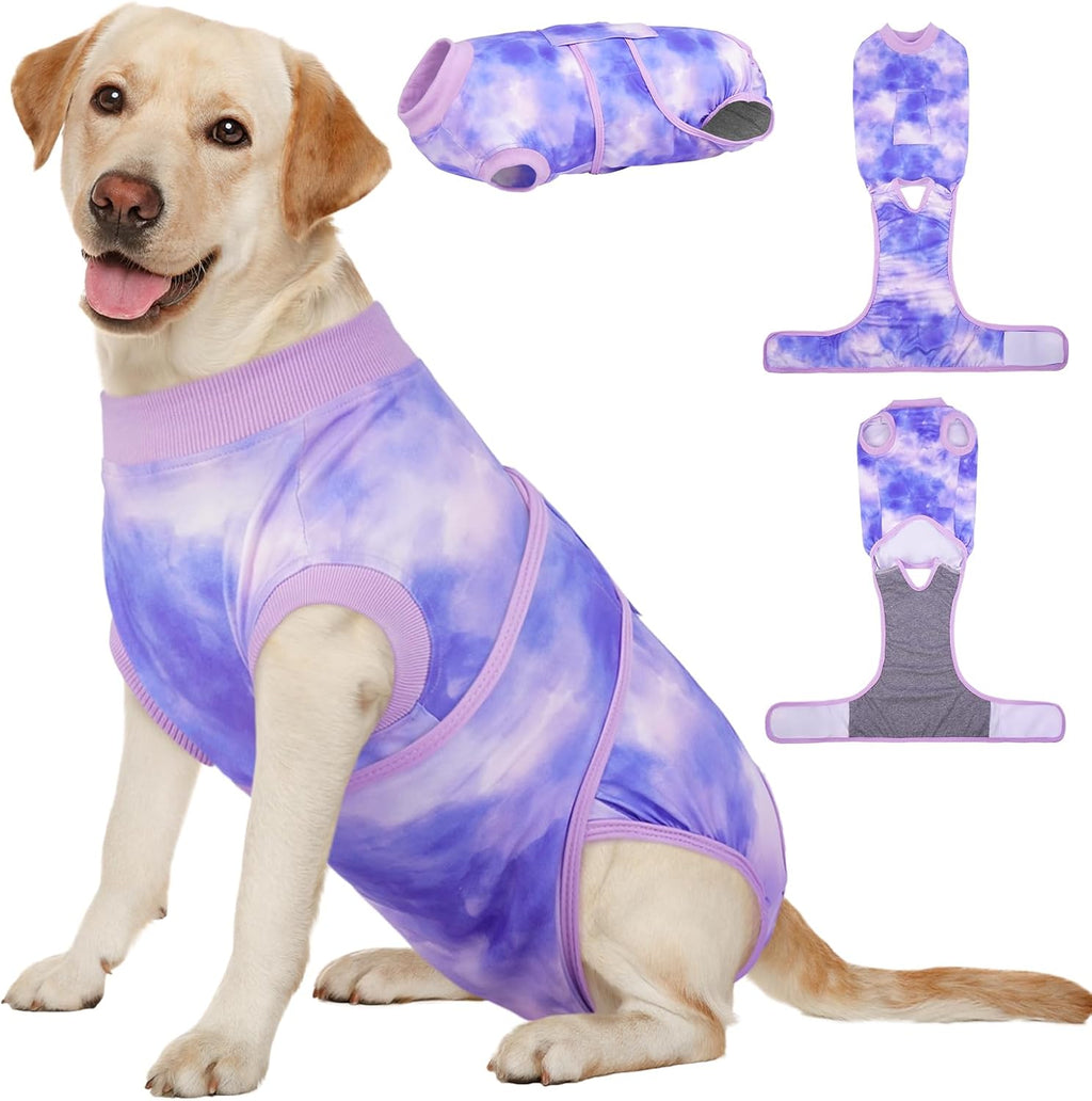 Kuoser Dog Surgery Suit Female Spay, Dog Recovery Suit Male Neuter, Pet Clothes Onesie for Surgery Anti Licking Abdominal Wounds Puppy Surgical Recovery Bodysuit Shirt, Substitute E-Collar & Cone - Image 9
