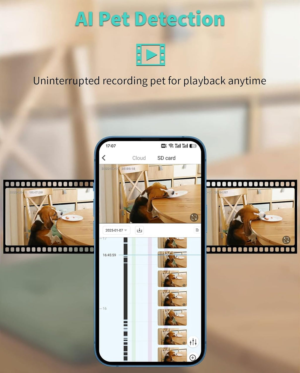 Alaga indoor camera showing 360 degree coverage