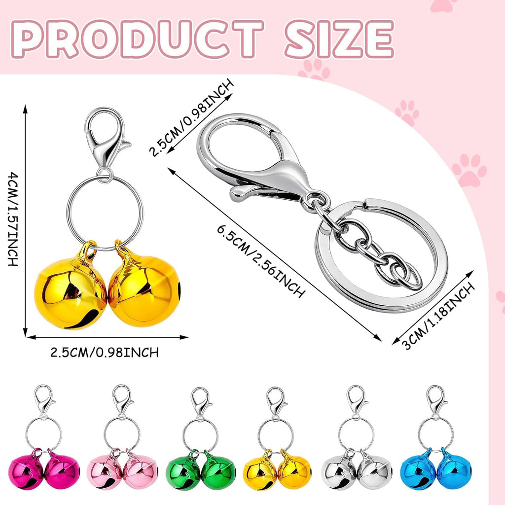 Colorful Petknows round metal bell charms for pets