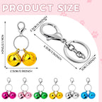 Colorful Petknows round metal bell charms for pets