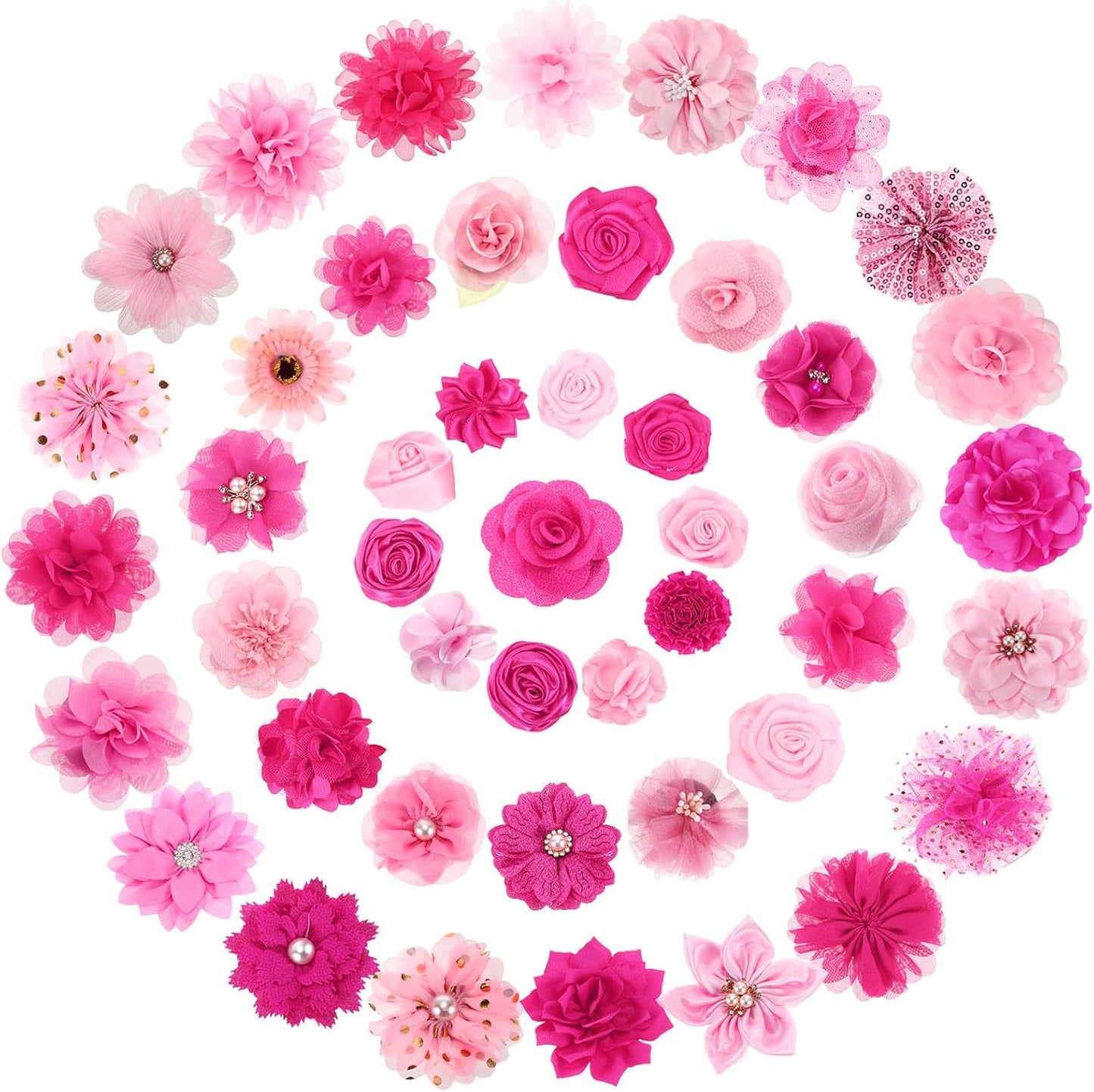 Hoteam 50 Pcs Dog Flower Collar Dog Collar Bows Pet Bow Charms Set for Wedding Birthday Party Valentine's Day Dogs Puppy Cat Pet Grooming Accessories - Image 10