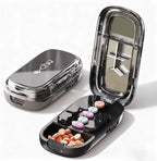 Ptyism adjustable pill cutter splitter front view showing beige exterior design