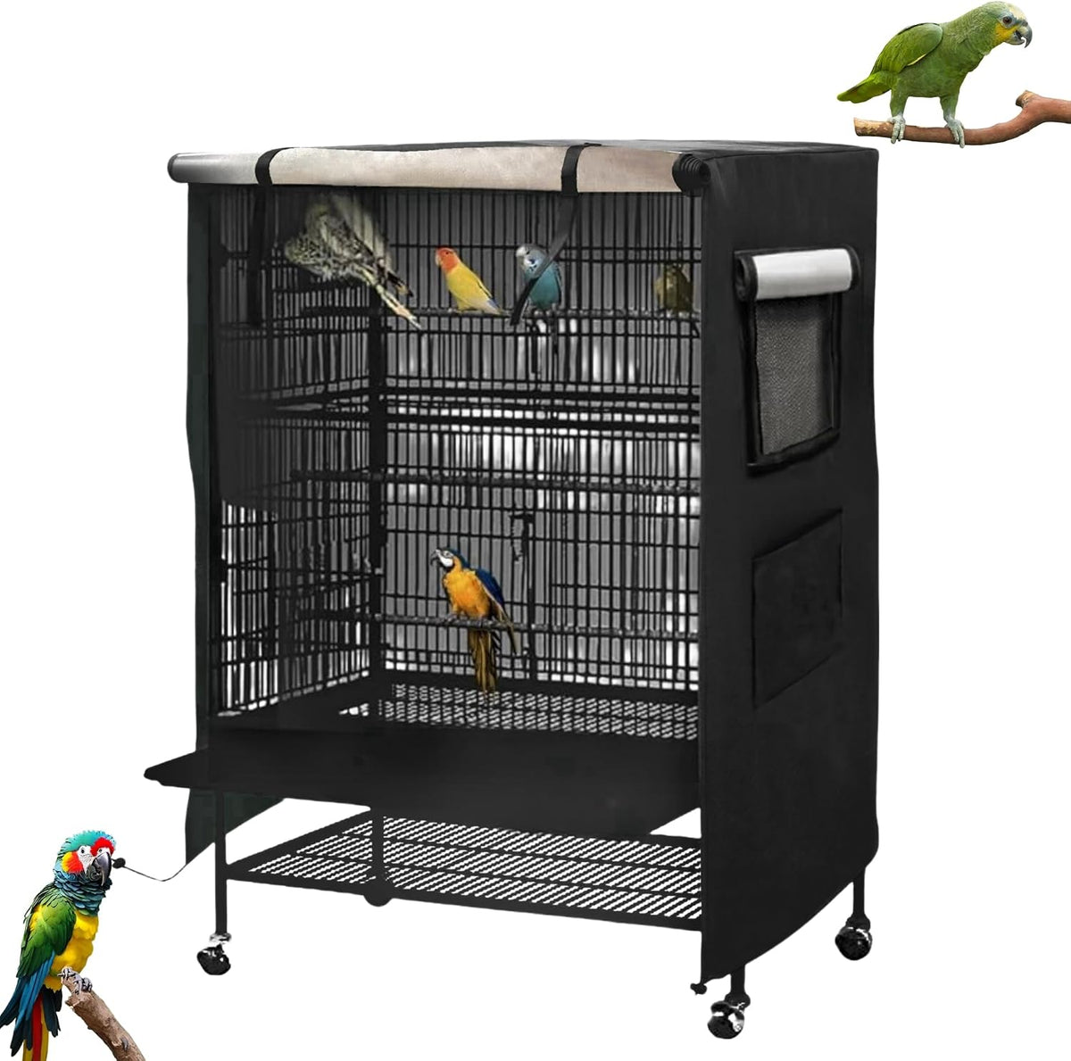 Complete packaging and folded layout of the cohyver birdcage shield