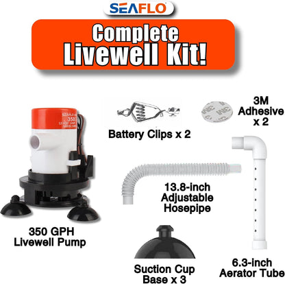 Seaflo marine bait tank pump in a cooler setup