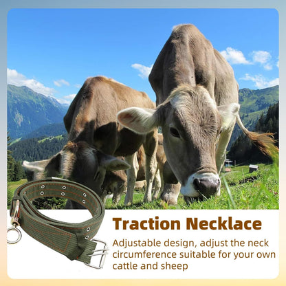 DOITOOL multi layer horse and sheep collar showcasing the heavy duty metal hardware