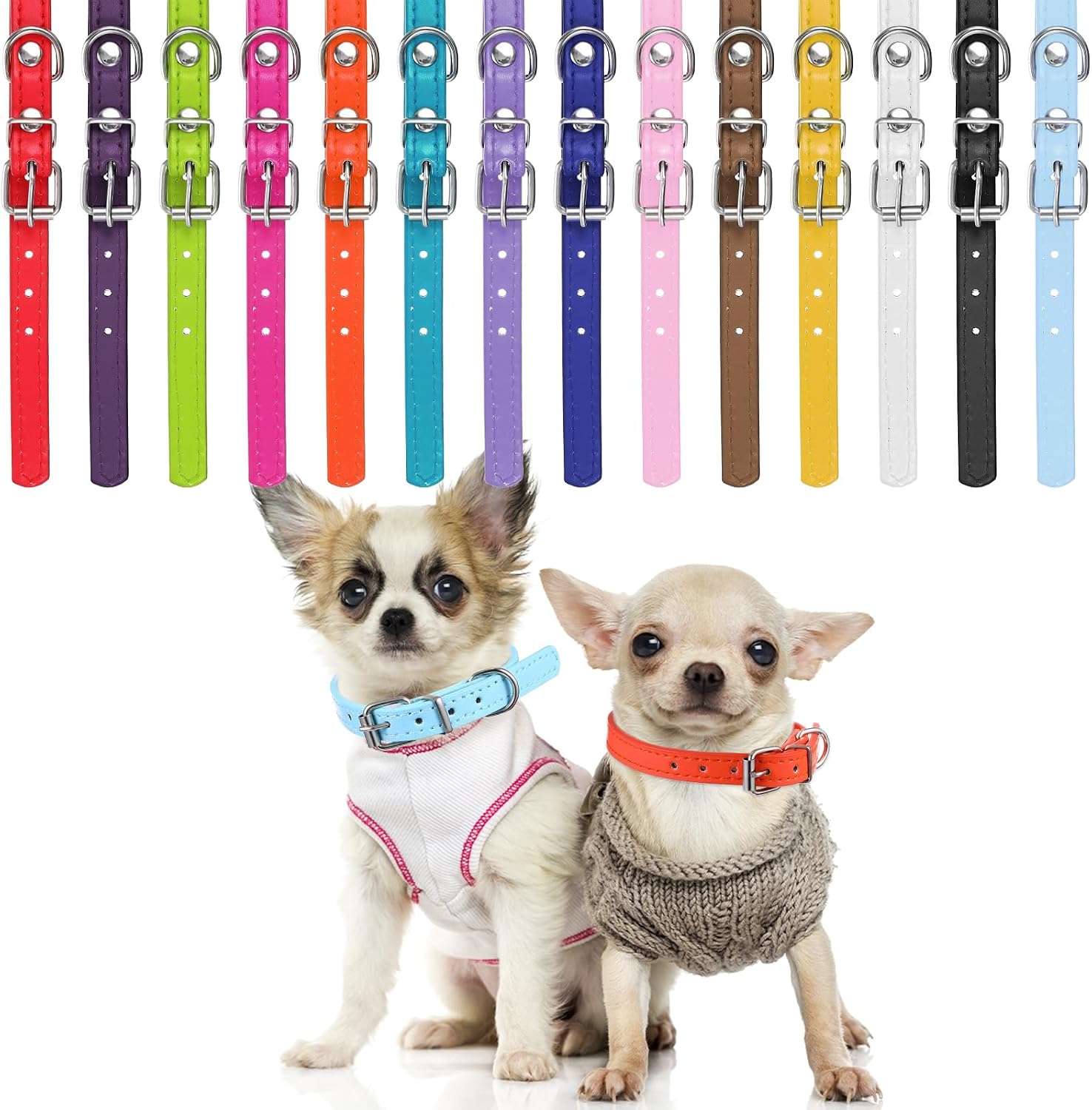 HOFURME multi color pet ID bands designed for small puppies and kittens inside a whelping box