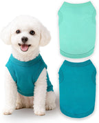2 Pieces Dog Clothes for Small Dogs Girl Boy Chihuahua Clothes Summer Puppy Soft Dog Shirt Solid Color Pet Clothing Cute Cat Cloth, XXS,Green,Blue - Image 13