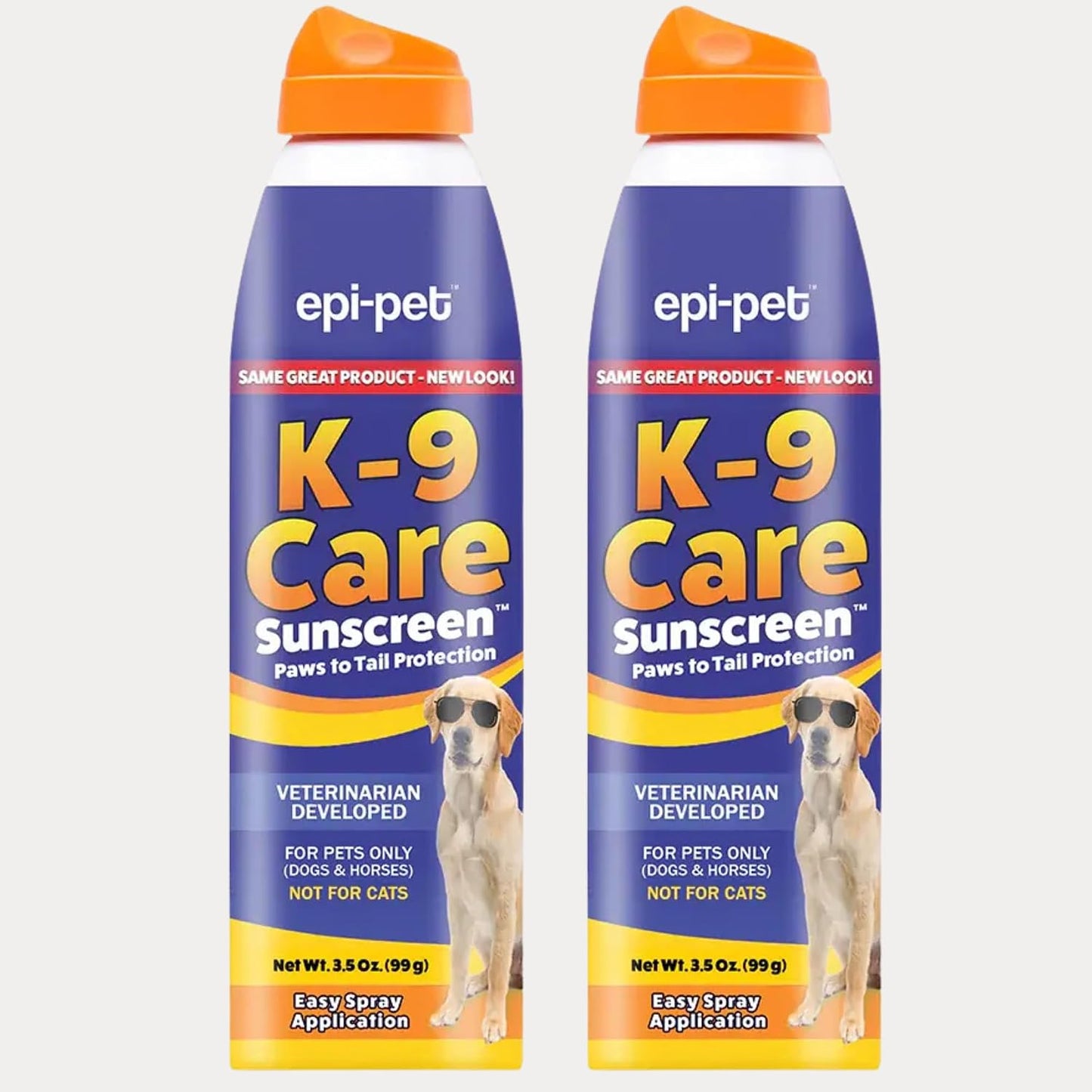 Epi-Pet K-9 Care Sunscreen spray bottle front view for pet sun protection