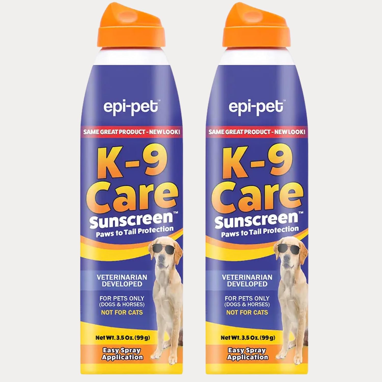 Epi-Pet K-9 Care Sunscreen spray bottle front view for pet sun protection
