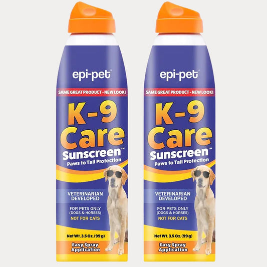 Epi-Pet K-9 Care Sunscreen spray bottle front view for pet sun protection