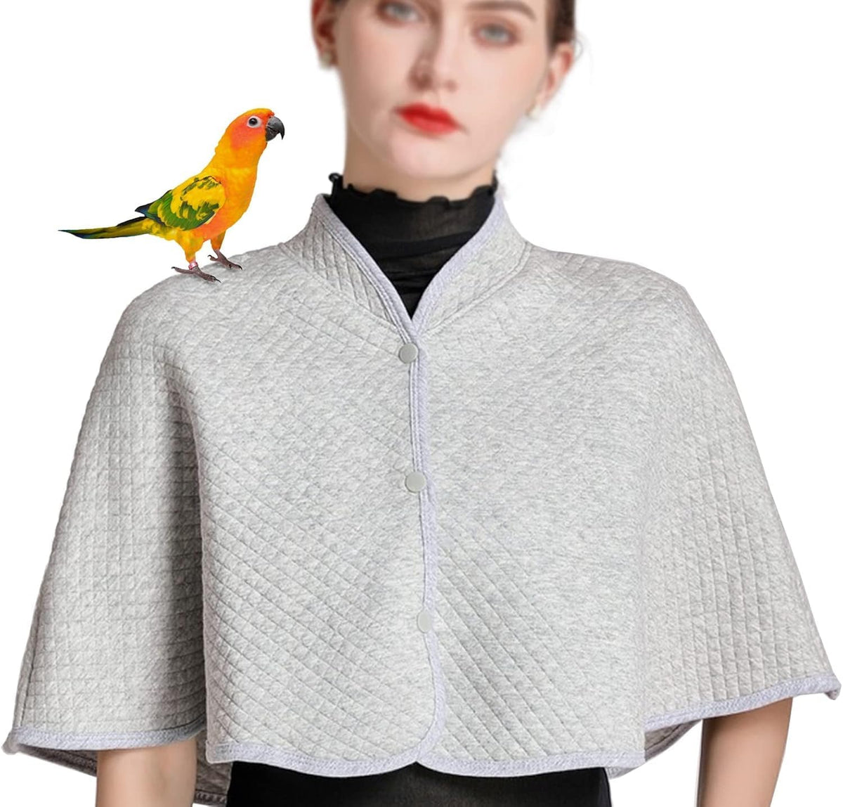 Grey cotton bird diaper and poop cover pad for small parrots