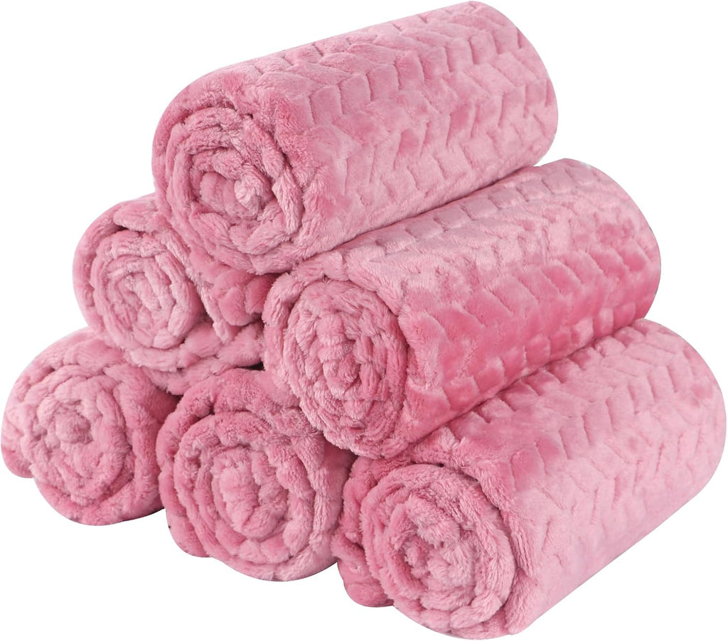 BVAGSS 6 Pack Small Dog Blanket, Super Soft Warm Pet Cover Blankets, Paw Print Puppy Fleece Flannel Blanket for Small Medium Dogs and Cats MW003 - Image 11