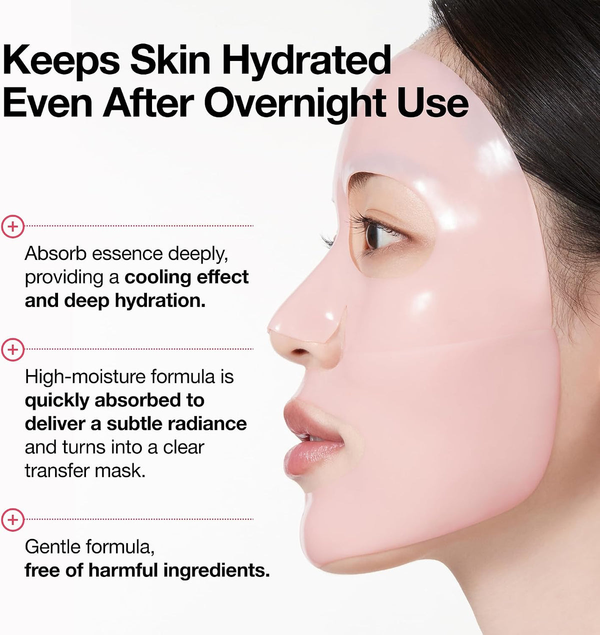 Anua Peach 70 Niacin Brightening Collagen Mask applied on face model