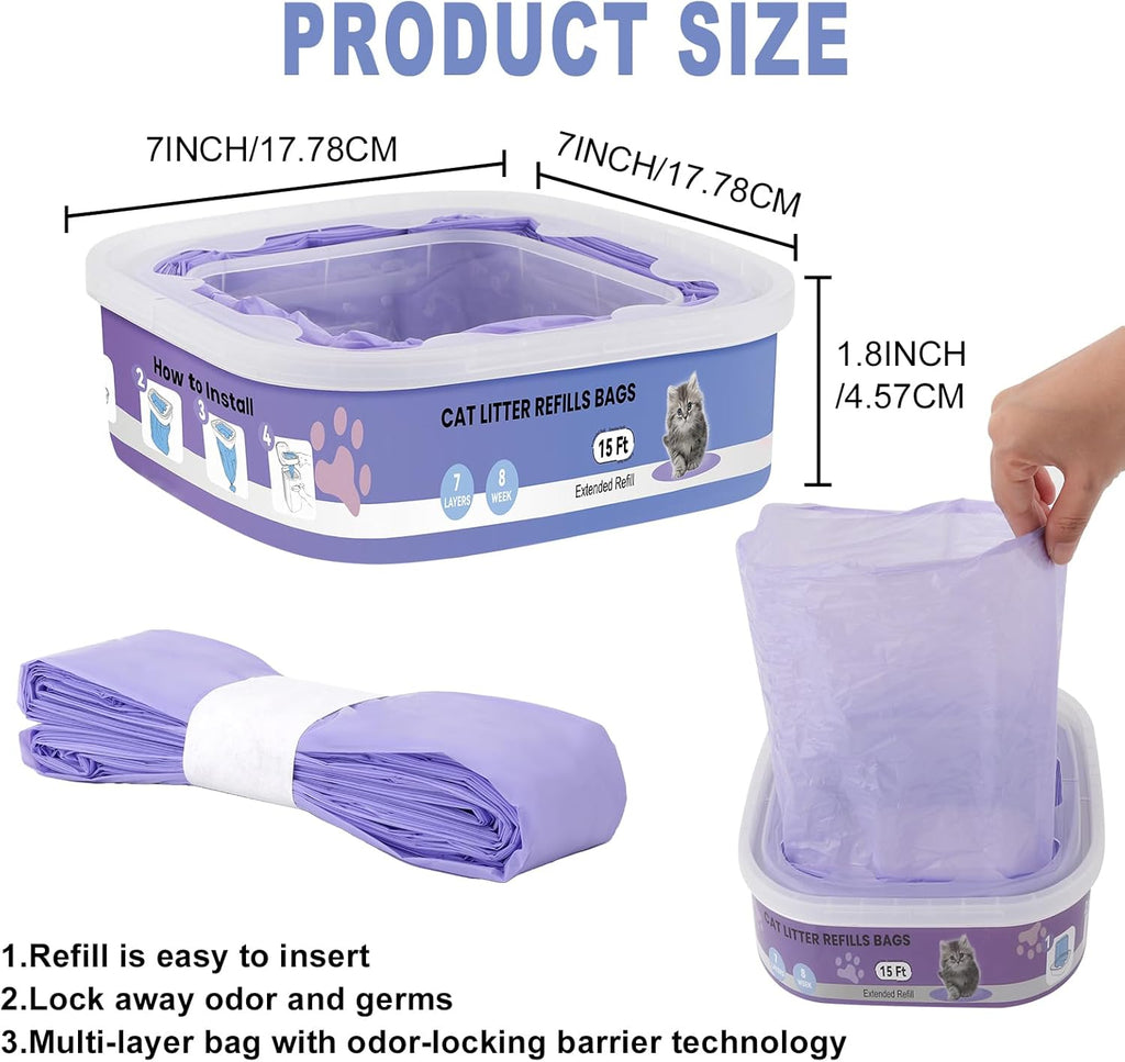 Astrallgn multi layer EVOH odor control replacement bags for pet waste pails