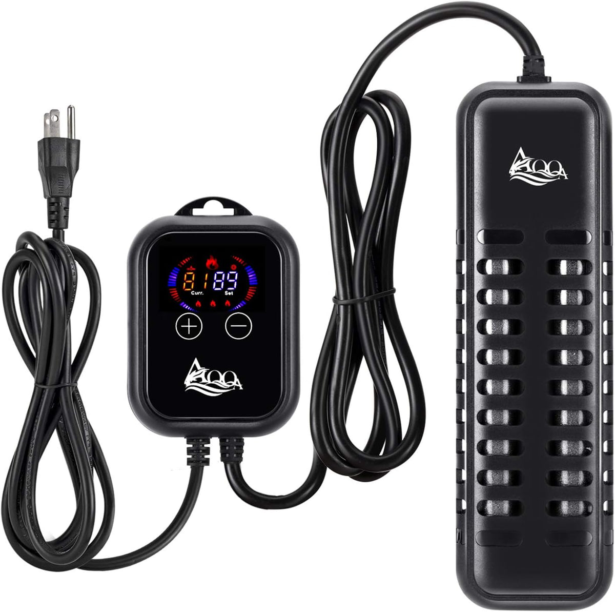 AQQA submersible aquarium heater with digital external controller