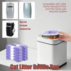 Ten pack cat litter bag refills with two reusable boxes packaged