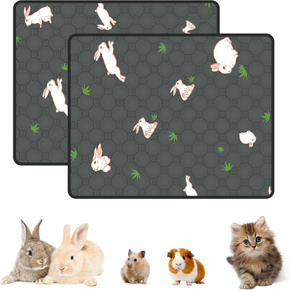 2-Pack Guinea Pig Cage Liner, 24" x 47" Reusable Guinea Pig Bedding Washable Absorbent Pee Pads for Dogs Rabbit Chinchilla Hamster, Leakproof & Anti Slip - Image 14