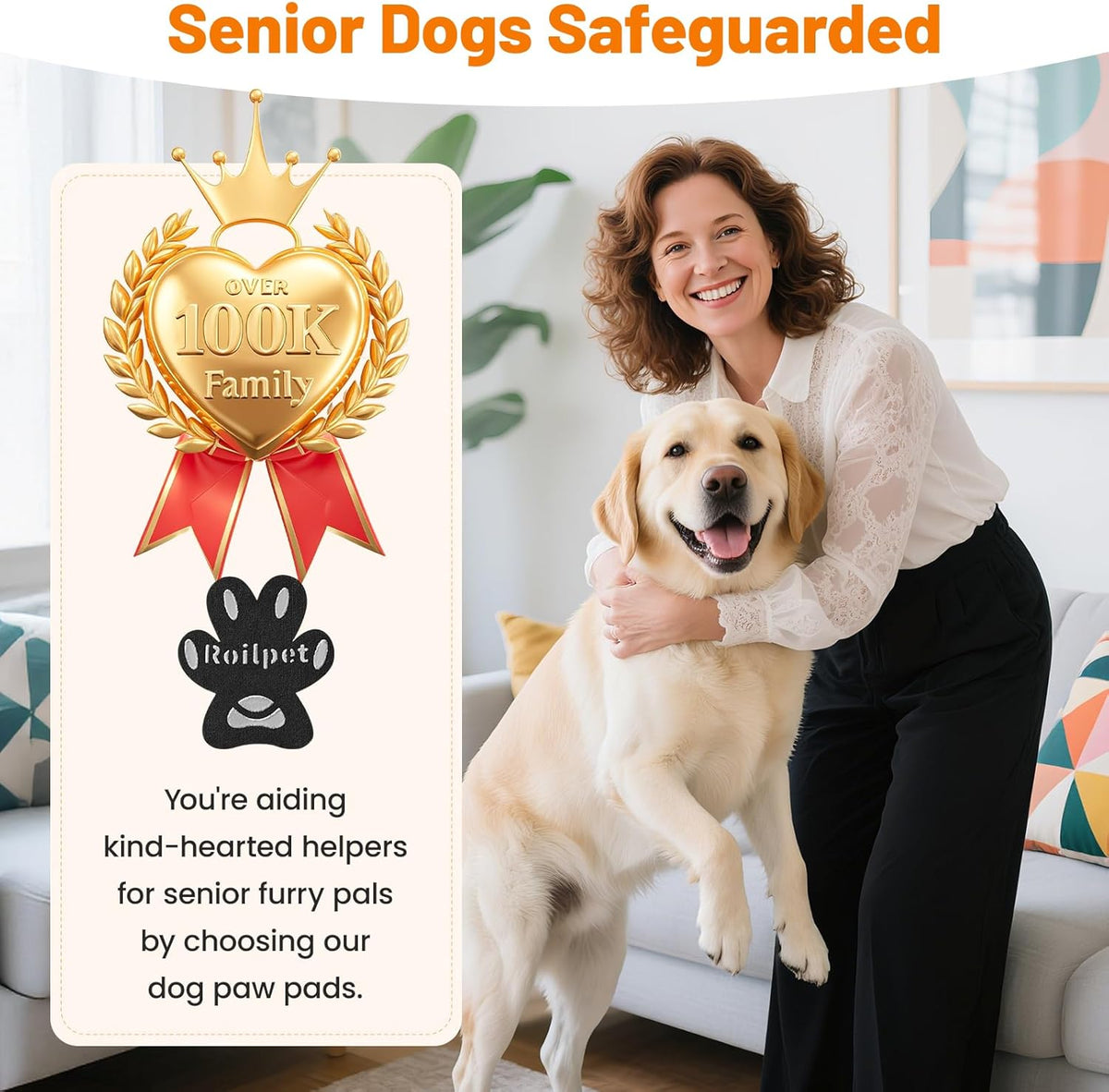 Dog Paw Protector Anti-Slip Pads, Toe Grips for Senior Dogs to Prevent Slipping on Hardwood Floors, Stronger Self-Adhesive Paw Pad Provide Traction for Elderly, Injured Pets (12 Sets - 48Pads, XL) - Image 9