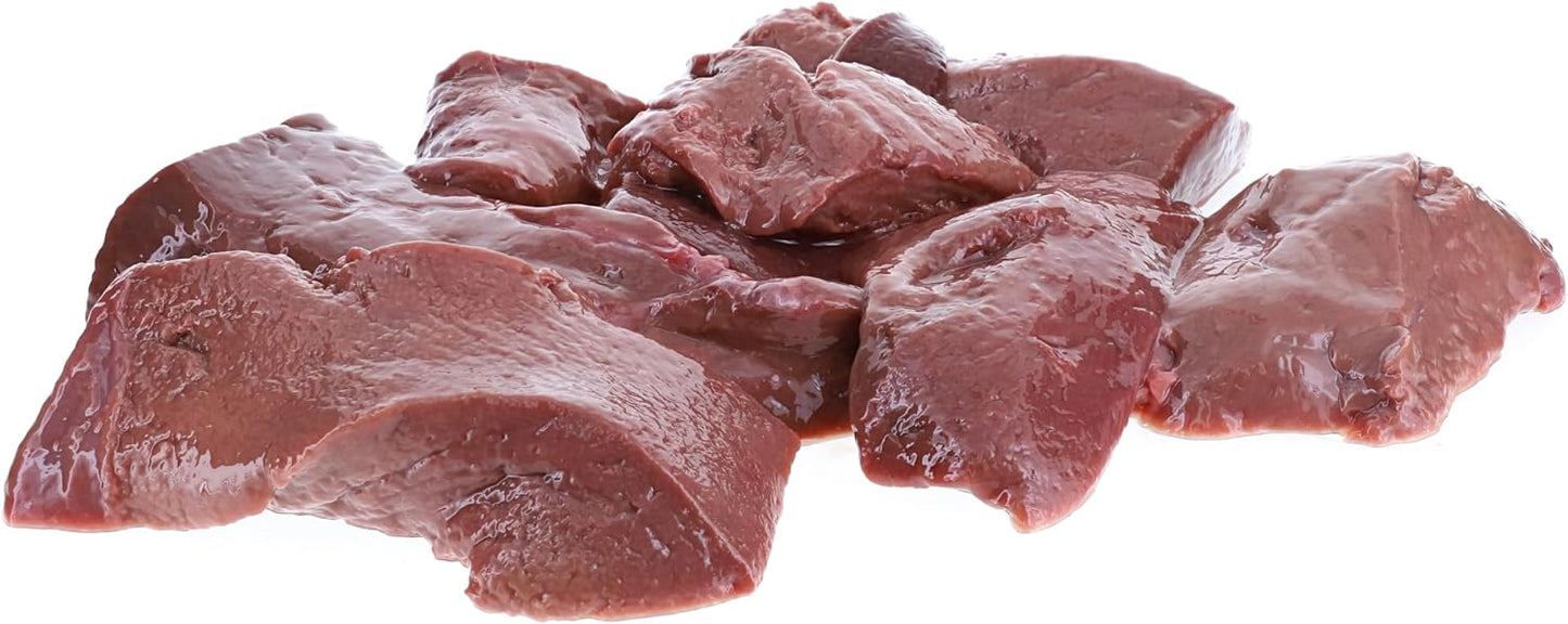 Raw Paws frozen raw beef liver for dogs and cats packaging front view