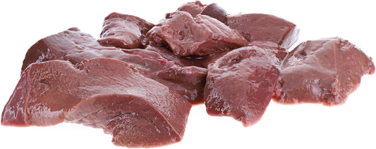 Raw Paws frozen raw beef liver for dogs and cats packaging front view