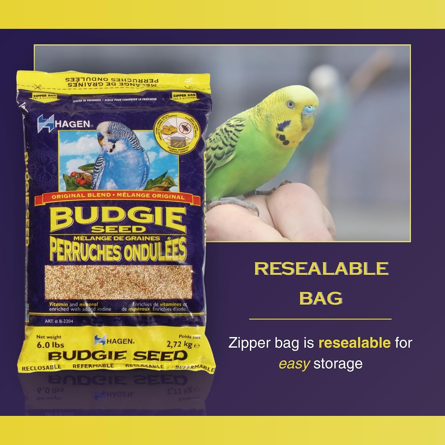 Authentic USA imported Hagen bird seed packaging