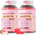 Neviss Myo-Inositol and D-Chiro Inositol Gummies front view of two pack bottles for female hormonal health