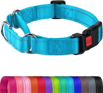 Joytale Martingale Collar for Dogs, Reflective Escape Proof Training Dog Collars with Safety Lock Buckle, No Slip Soft Nylon for Medium Pets, Hotpink, M - Image 14