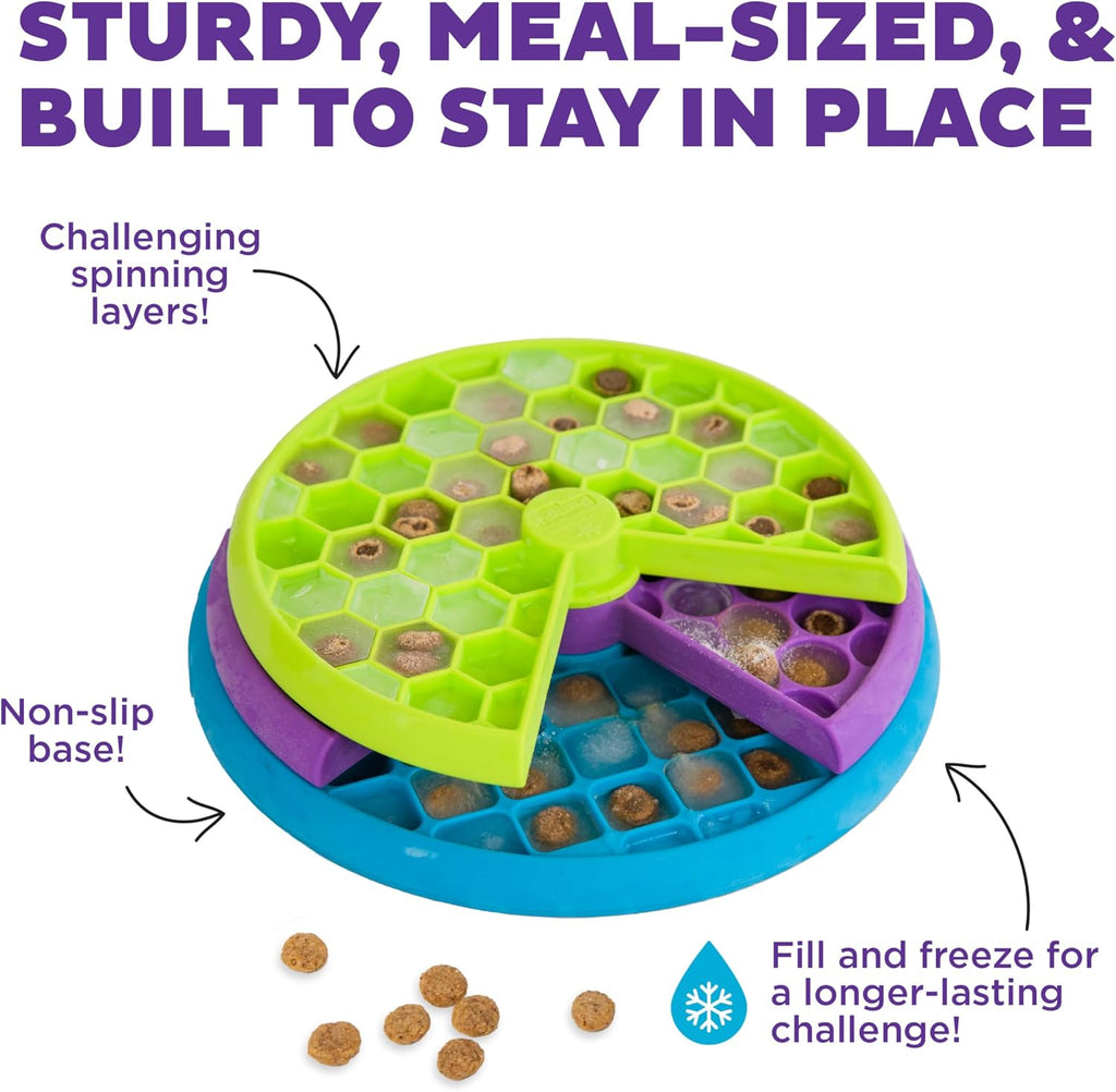 Outward Hound non toxic plastic dog puzzle feeder base view.