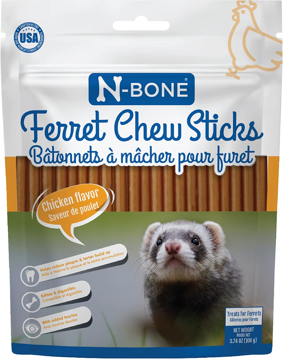 N-Bone Ferret Chew Sticks Salmon Flavor, 1.87-oz Bag - Image 12